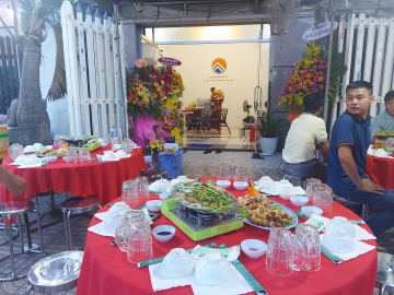 Nấu tiệc khai trương công ty tại đường Lê Thị Hà, Hóc Môn
